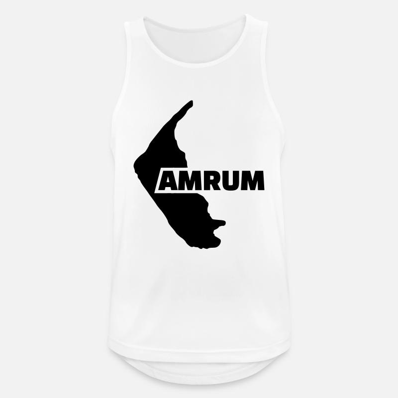 Amrum - Männer Tank Top atmungsaktiv - Weiß