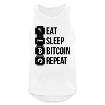bitcoin - Débardeur respirant Homme - blanc - Devant - Nick (188cm)
