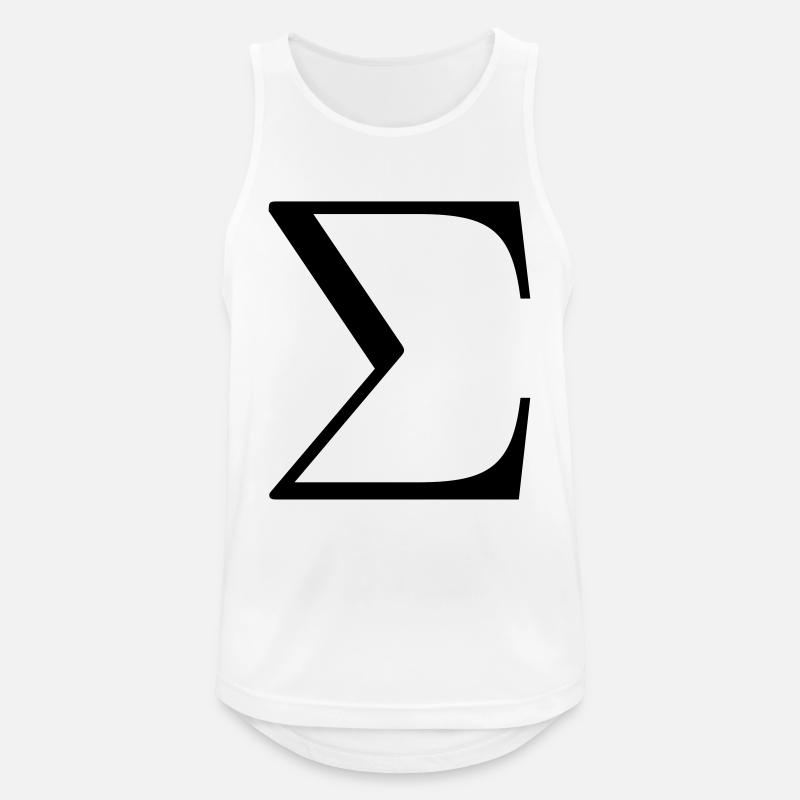 Griechischer Grossbuchstabe SIGMA - Männer Tank Top atmungsaktiv - Weiß