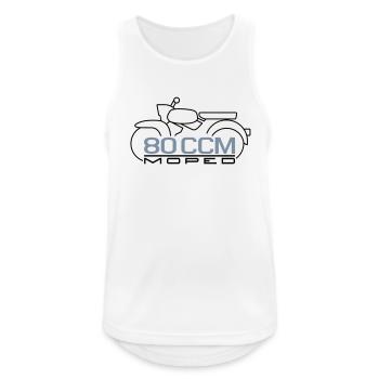 Moped Sperber Habicht 80 ccm Emblem - Männer Tank Top atmungsaktiv - Weiß - Vorne - Nick (188cm)