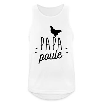Papa poule - Débardeur respirant Homme - blanc - Devant - Nick (188cm)