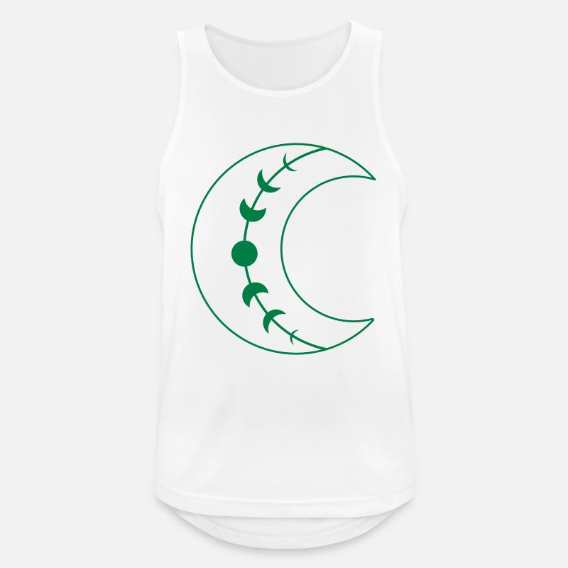 Große einzelne BOHO-Halbmondphasen - Männer Tank Top atmungsaktiv - Weiß