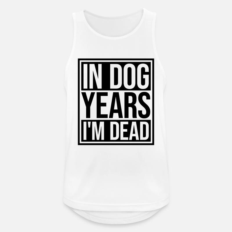 in dog years Dead - Men's Breathable Tank Top - white