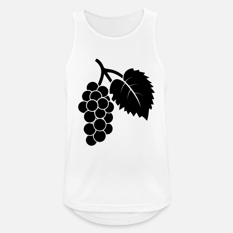 Weintraube - Männer Tank Top atmungsaktiv - Weiß