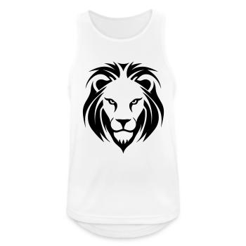 Felin jungle lion's head - Men's Breathable Tank Top - white - Front - Nick (188cm)