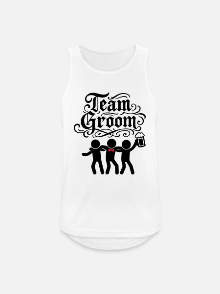 Team Groom Hen Party - Men's Breathable Tank Top - white