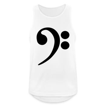Bass Clef - Débardeur respirant Homme - blanc - Devant - Nick (188cm)