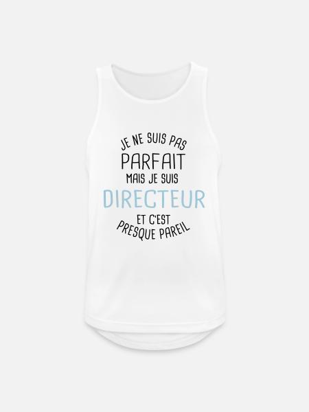 Pas parfait mais directeur - Débardeur respirant Homme - blanc