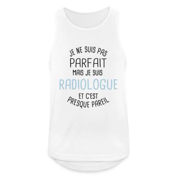 Pas parfait mais radiologue - Débardeur respirant Homme - blanc - Devant - Nick (188cm)