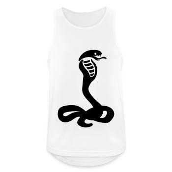 Cobra serpent - Débardeur respirant Homme - blanc - Devant - Nick (188cm)
