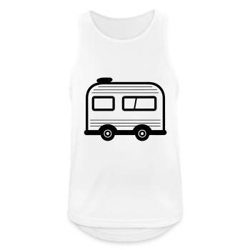 petite caravane - Débardeur respirant Homme - blanc - Devant - Nick (188cm)