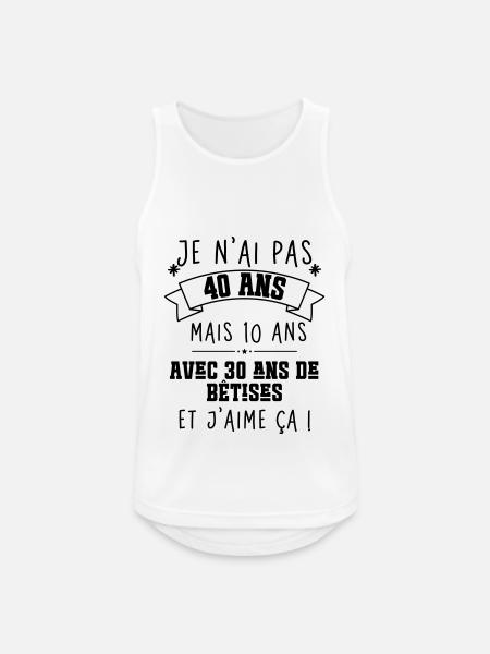 40 years anniversary - Men's Breathable Tank Top - white