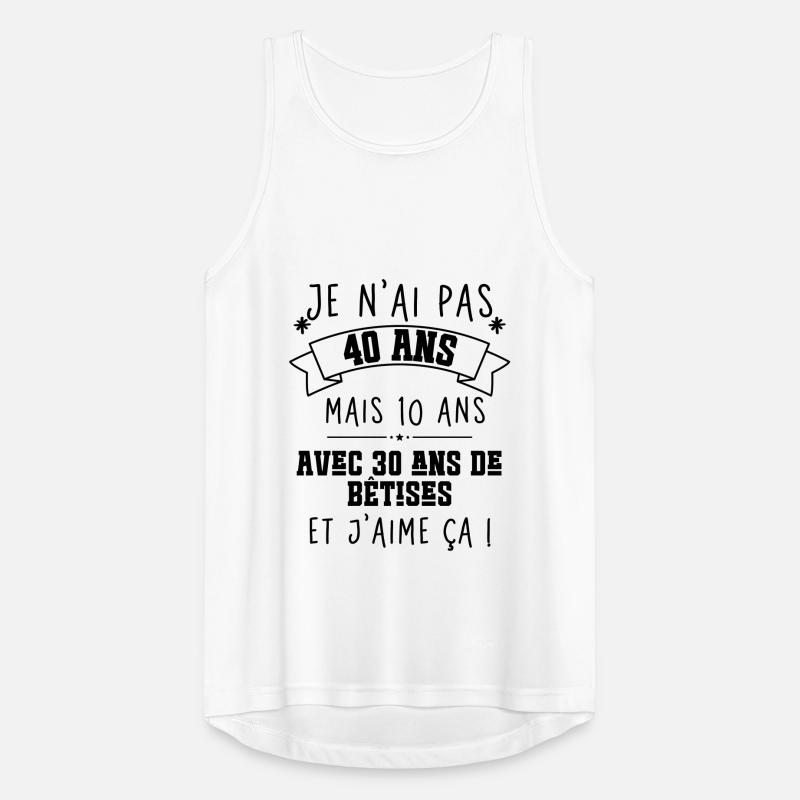 40-jähriges Jubiläum Männer Tank Top atmungsaktiv