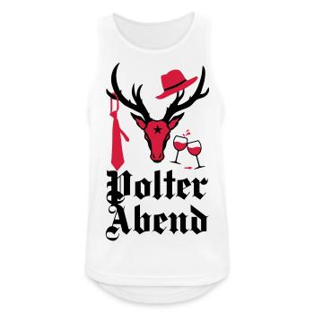 163 Edel Hirsch Polterabend JGA Wein Hut Krawatte - Männer Tank Top atmungsaktiv - Weiß - Vorne - Nick (188cm)