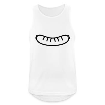 Plan de la saucisse - Débardeur respirant Homme - blanc - Devant - Nick (188cm)