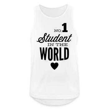 Best student of the world - Men's Breathable Tank Top - white - Front - Nick (188cm)