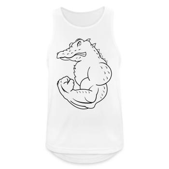 strong crocodile - Men's Breathable Tank Top - white - Front - Nick (188cm)