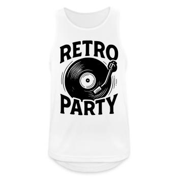 Retro Party Platine - Débardeur respirant Homme - blanc - Devant - Nick (188cm)