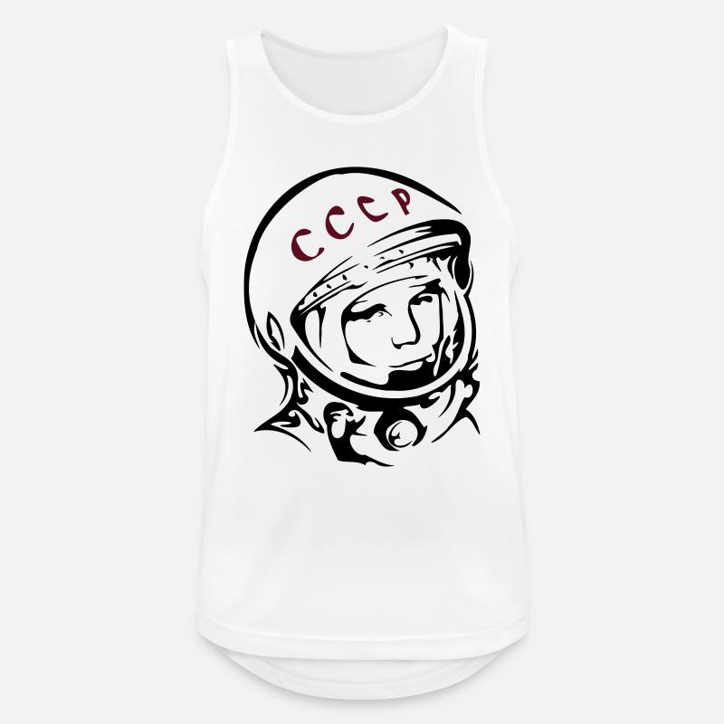 Juri Gagarin - Männer Tank Top atmungsaktiv - Weiß