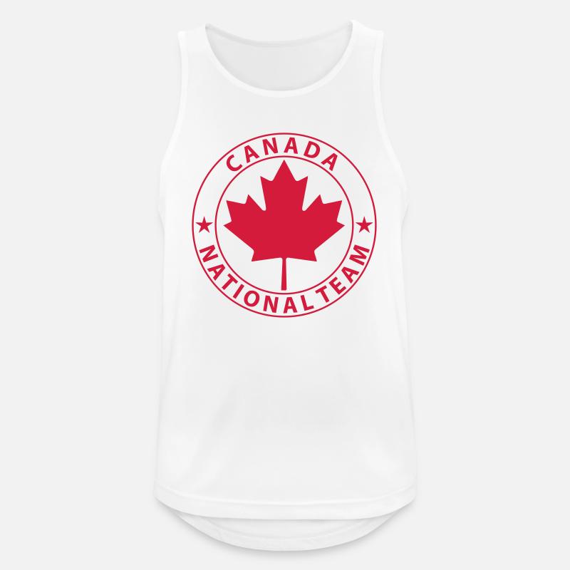 Canada Team Design - Men's Breathable Tank Top - white