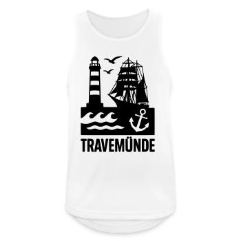 Travemünde Ostsee - Männer Tank Top atmungsaktiv - Weiß - Vorne - Nick (188cm)
