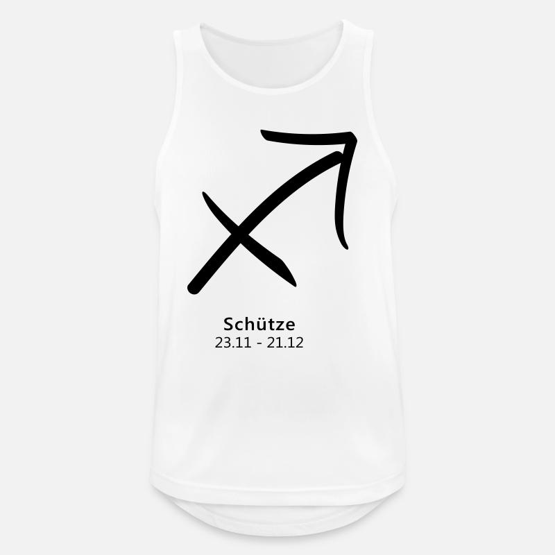 Schütze Bogen Pfeil Symbol Sternzeichen - Männer Tank Top atmungsaktiv - Weiß