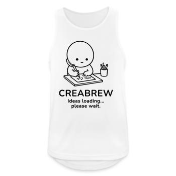 Creabrew – Ideas Loading | Creative Mind Mood - Men's Breathable Tank Top - white - Front - Nick (188cm)