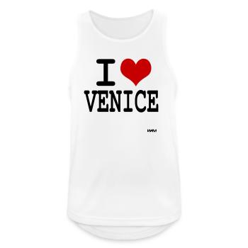 i love Venice - couleurs personnalisables - Débardeur respirant Homme - blanc - Devant - Nick (188cm)