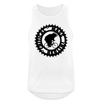 Critical Mass Berlin - Männer Tank Top atmungsaktiv - Weiß - Vorne - Nick (188cm)