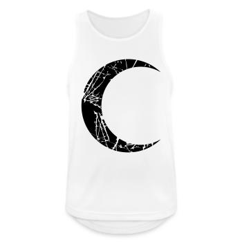 kratzer risse mond sichelmond halbmond nacht vollm - Männer Tank Top atmungsaktiv - Weiß - Vorne - Nick (188cm)