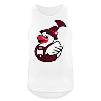 Entlein in den Lederhosen - Männer Tank Top atmungsaktiv - Weiß - Vorne - Nick (188cm)