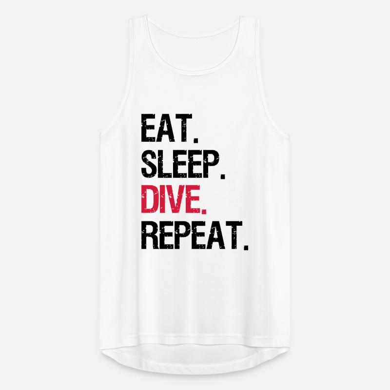 Eat Sleep Dive Repeat Männer Tank Top atmungsaktiv