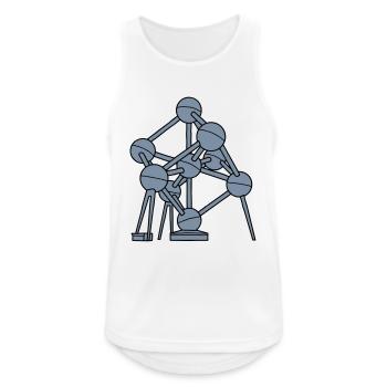 Atomium Brüssel 2 - Männer Tank Top atmungsaktiv - Weiß - Vorne - Nick (188cm)