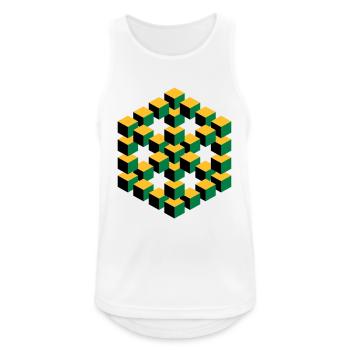 unmögliche Figur Escher Würfel Geometrie Phantasie - Männer Tank Top atmungsaktiv - Weiß - Vorne - Nick (188cm)