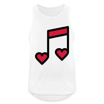 Romantische Musik Note - Männer Tank Top atmungsaktiv - Weiß - Vorne - Nick (188cm)