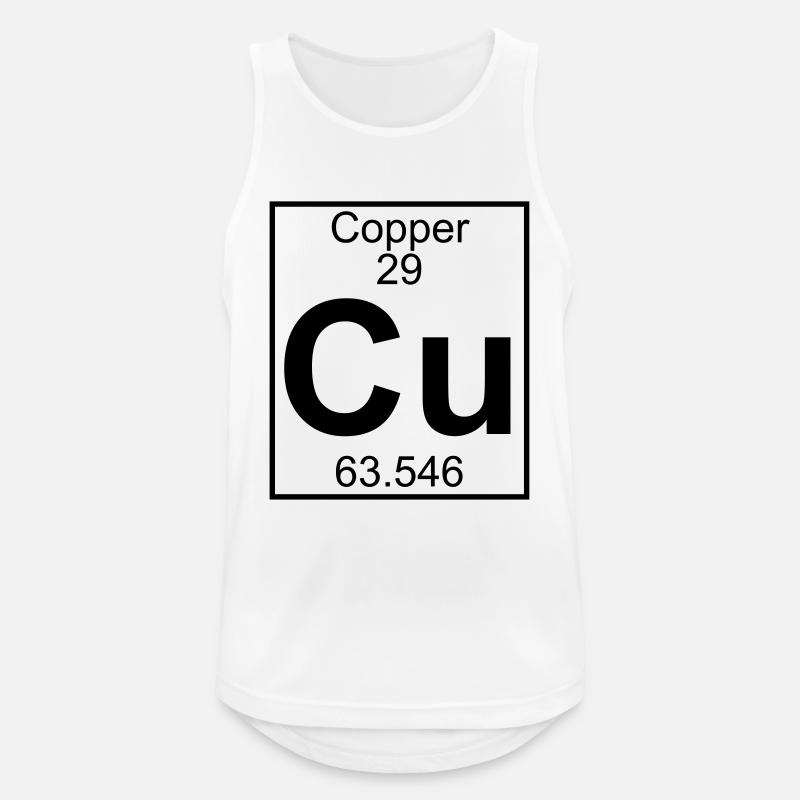 Element 29 - Cu (copper) - Full - Männer Tank Top atmungsaktiv - Weiß