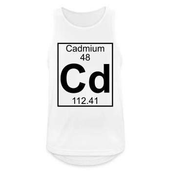 Element 048 - Cd (cadmium) - Full - Männer Tank Top atmungsaktiv - Weiß - Vorne - Nick (188cm)