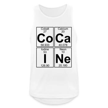 Co-Ca-I-Ne (cocaine) - Full - Men's Breathable Tank Top - white - Front - Nick (188cm)
