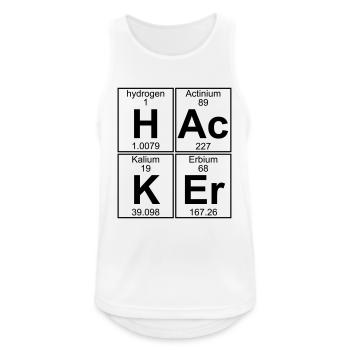 H-Ac-K-Er (hacker) - Full - Männer Tank Top atmungsaktiv - Weiß - Vorne - Nick (188cm)