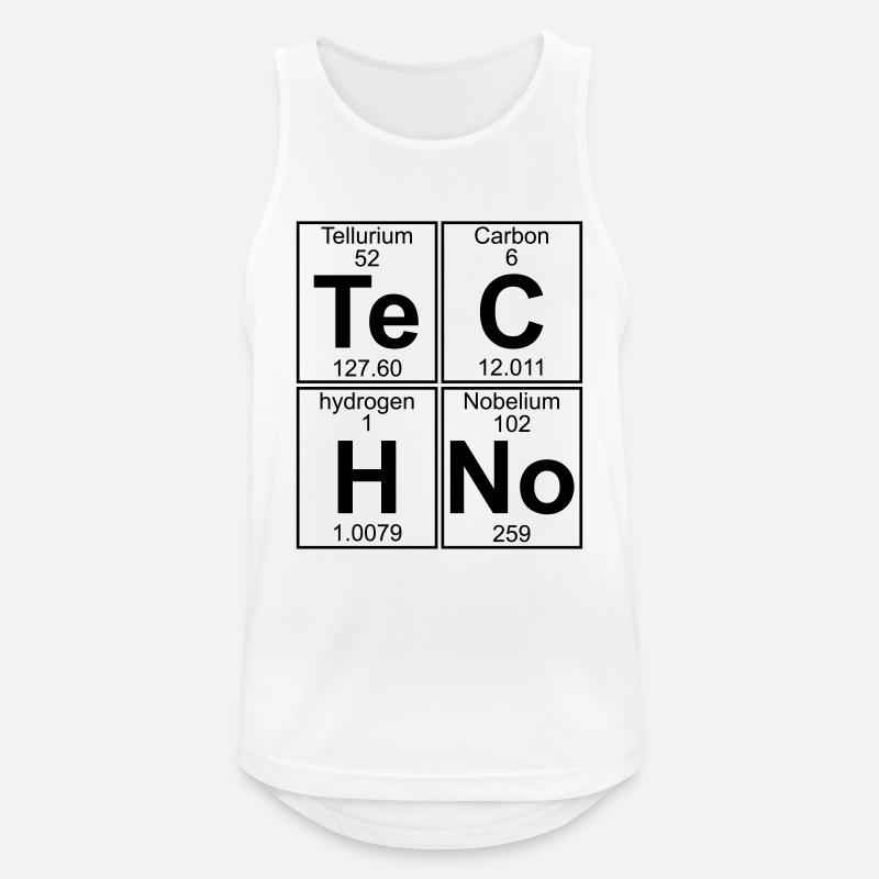Te-C-H-No (techno) - Männer Tank Top atmungsaktiv - Weiß