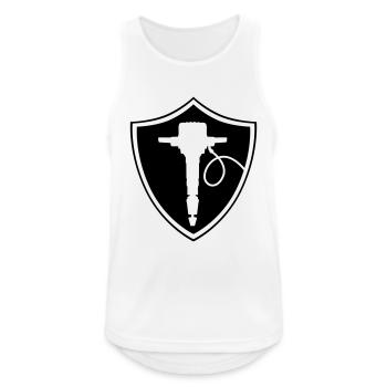 presslufthammer_schild - Männer Tank Top atmungsaktiv - Weiß - Vorne - Nick (188cm)