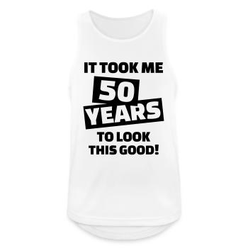 50 Years Anniversaire - Débardeur respirant Homme - blanc - Devant - Nick (188cm)