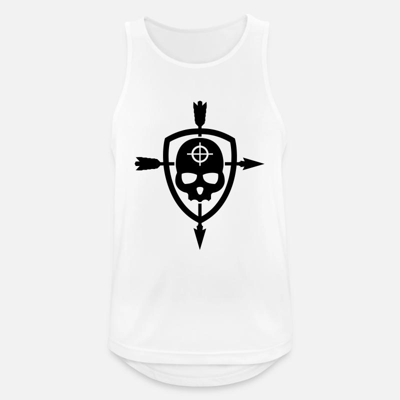 Bowhunter Crest - Männer Tank Top atmungsaktiv - Weiß