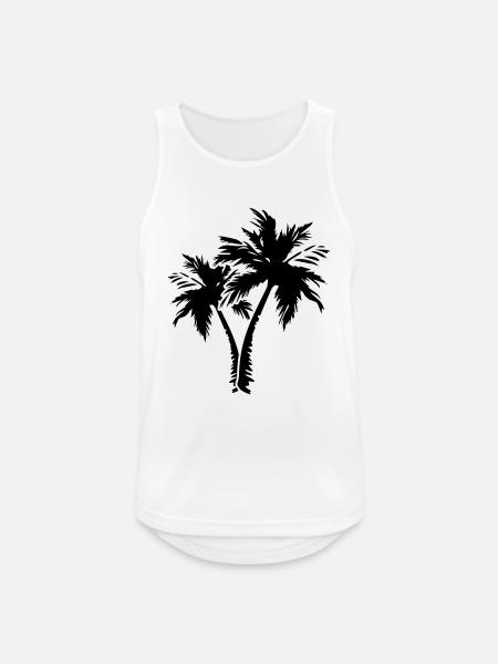 palm trees - Männer Tank Top atmungsaktiv - Weiß