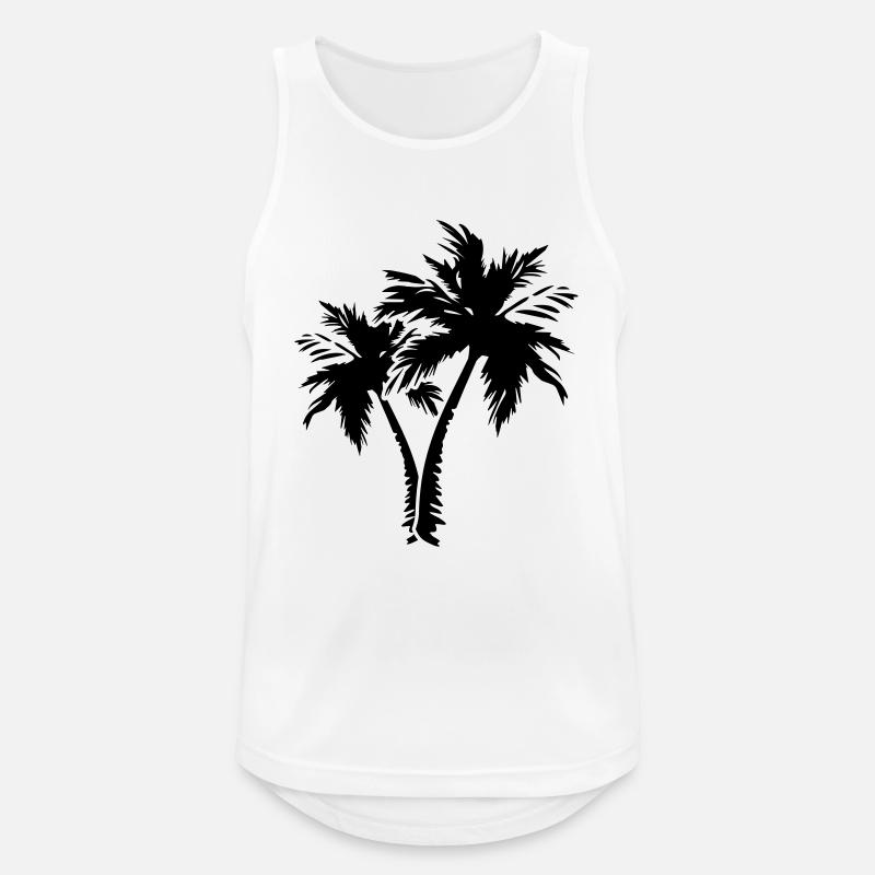 palm trees - Männer Tank Top atmungsaktiv - Weiß