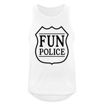 Fun Police - Men's Breathable Tank Top - white - Front - Nick (188cm)