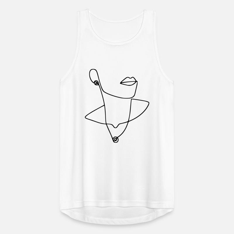 Frau mit Kette Kunst Geschenk Geschenkidee Männer Tank Top atmungsaktiv