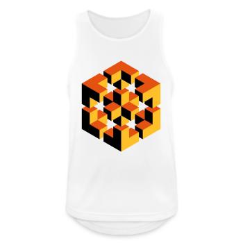 unmögliche Figur Escher Würfel Geometrie Phantasie - Männer Tank Top atmungsaktiv - Weiß - Vorne - Nick (188cm)