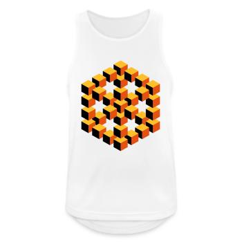 unmögliche Figur Escher Würfel Geometrie Phantasie - Männer Tank Top atmungsaktiv - Weiß - Vorne - Nick (188cm)