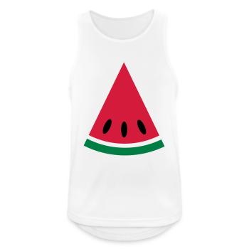 Melone - Männer Tank Top atmungsaktiv - Weiß - Vorne - Nick (188cm)